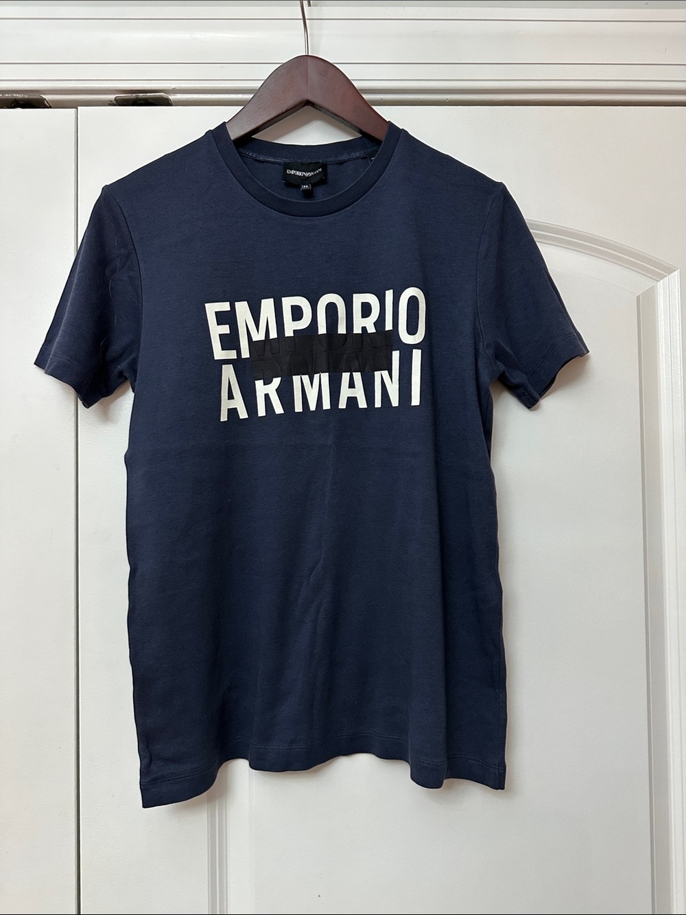 Emporio Armani Navy Short Sleeve Logo Tee